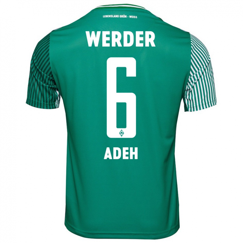 Mujer Camiseta Wesley Adeh #6 Verde 1ª Equipación 2023/24 La Camisa México