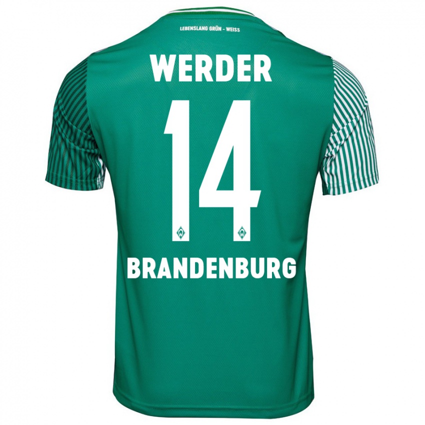 Mujer Camiseta Michaela Brandenburg #14 Verde 1ª Equipación 2023/24 La Camisa México