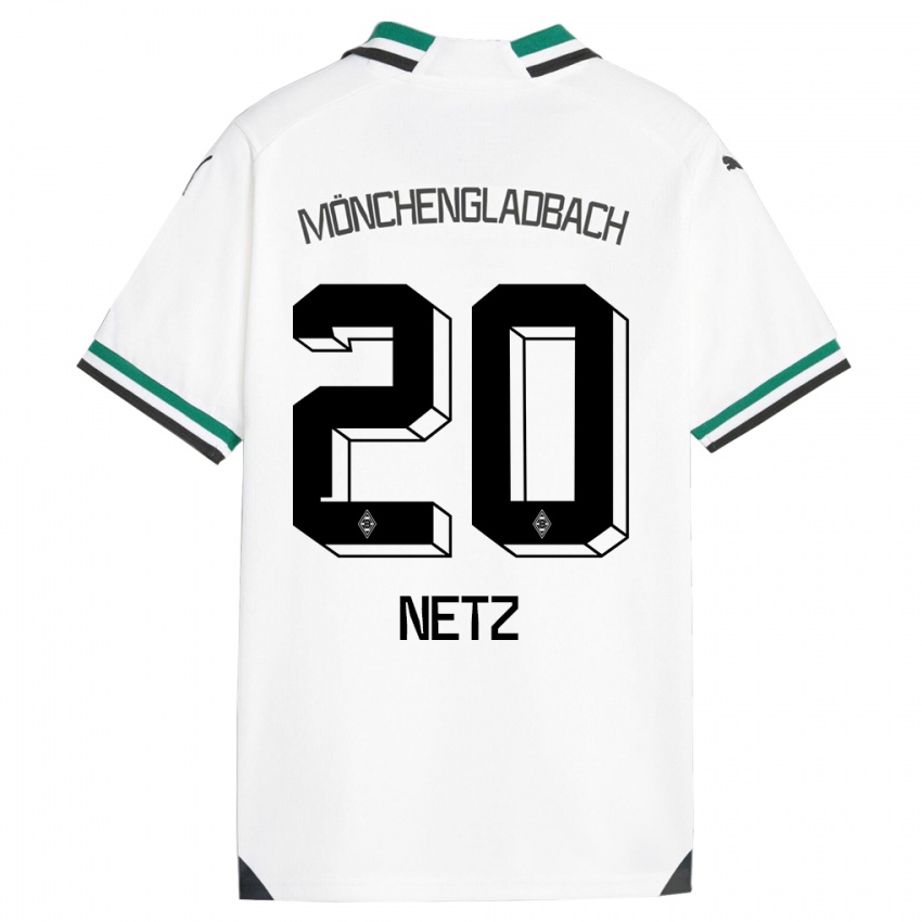 Mujer Camiseta Luca Netz #20 Blanco Verde 1ª Equipación 2023/24 La Camisa México