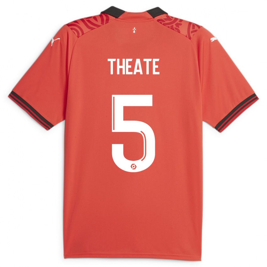 Mujer Camiseta Arthur Theate #5 Rojo 1ª Equipación 2023/24 La Camisa México