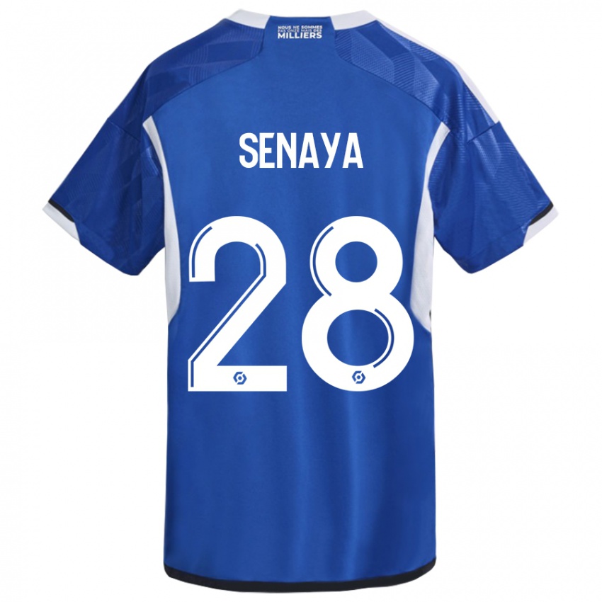 Mujer Camiseta Marvin Senaya #28 Azul 1ª Equipación 2023/24 La Camisa México