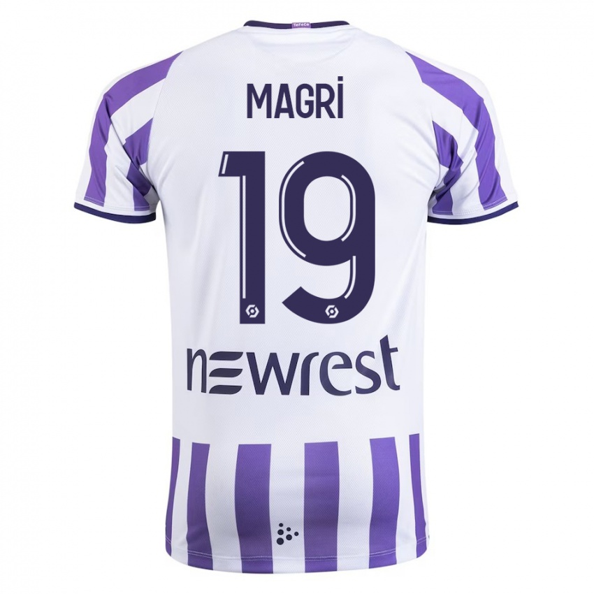 Mujer Camiseta Frank Magri #19 Blanco 1ª Equipación 2023/24 La Camisa México