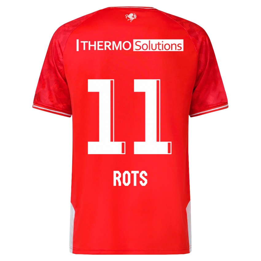 Mujer Camiseta Daan Rots #11 Rojo 1ª Equipación 2023/24 La Camisa México
