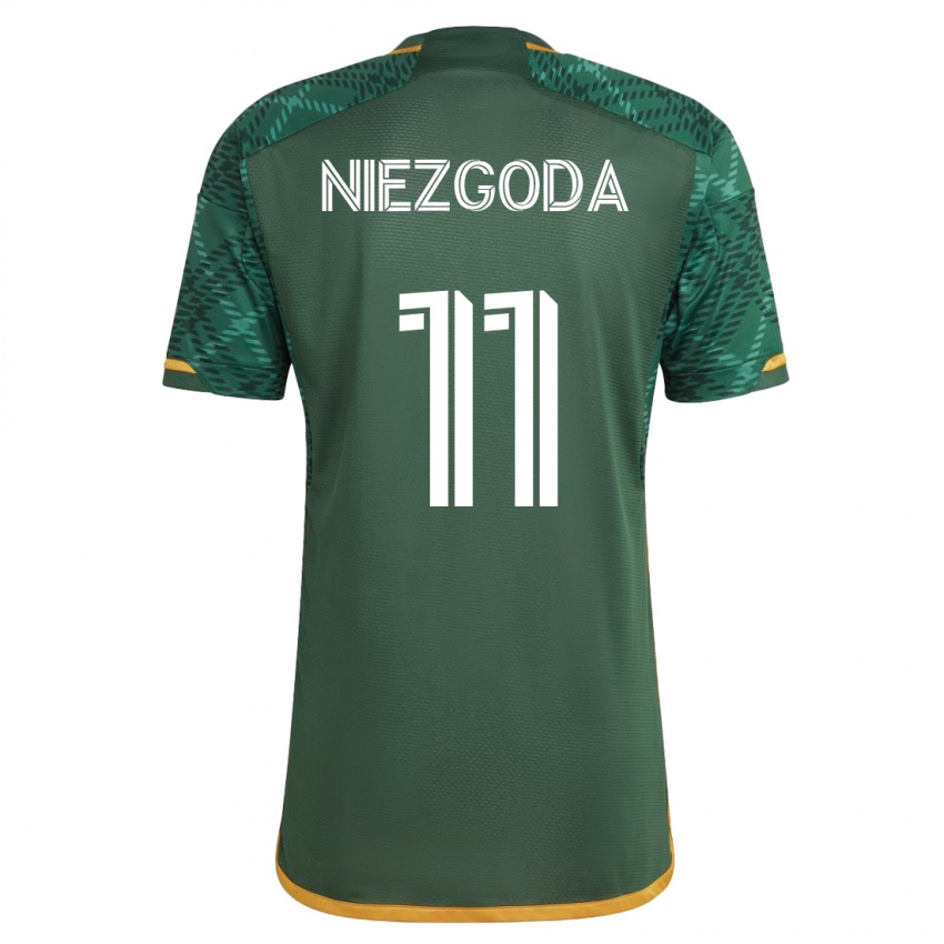 Mujer Camiseta Jaroslaw Niezgoda #11 Verde 1ª Equipación 2023/24 La Camisa México