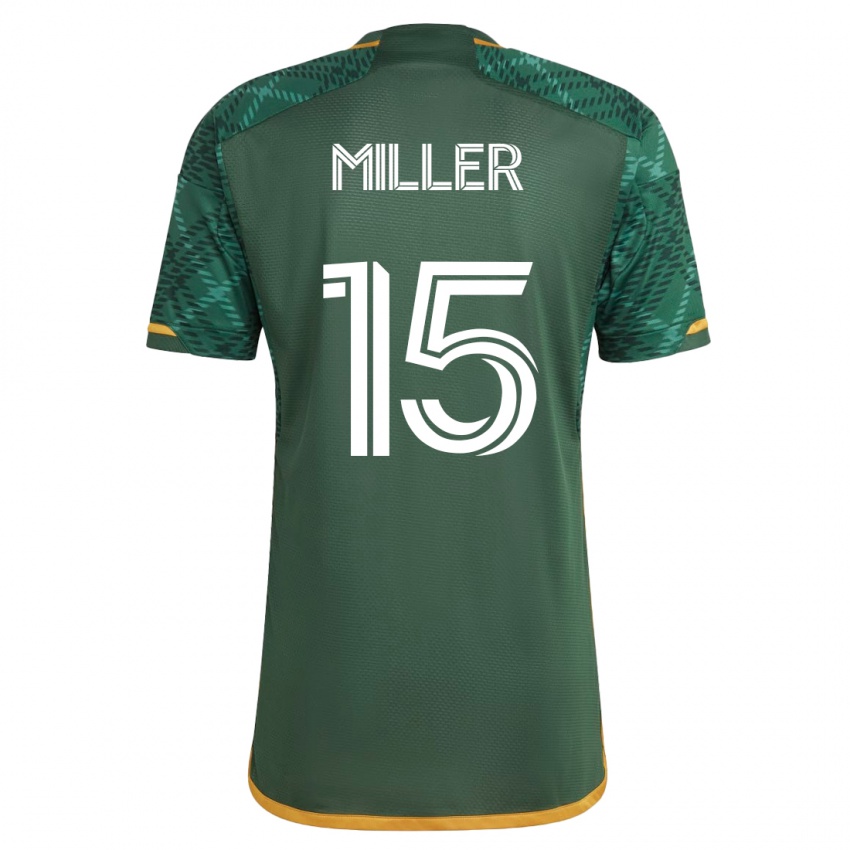 Mujer Camiseta Eric Miller #15 Verde 1ª Equipación 2023/24 La Camisa México