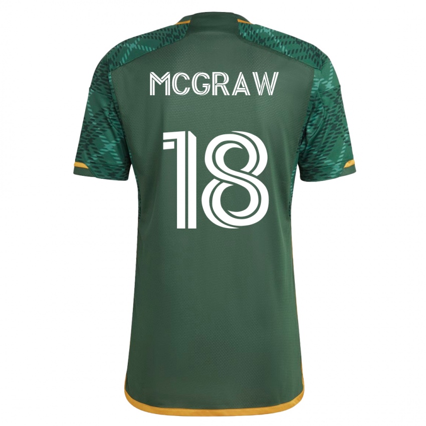 Mujer Camiseta Zac Mcgraw #18 Verde 1ª Equipación 2023/24 La Camisa México