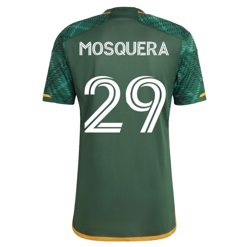 Mujer Camiseta Juan David Mosquera #29 Verde 1ª Equipación 2023/24 La Camisa México