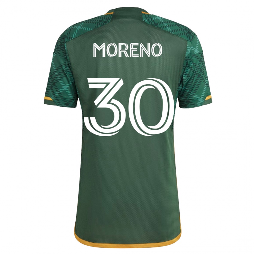 Mujer Camiseta Santiago Moreno #30 Verde 1ª Equipación 2023/24 La Camisa México
