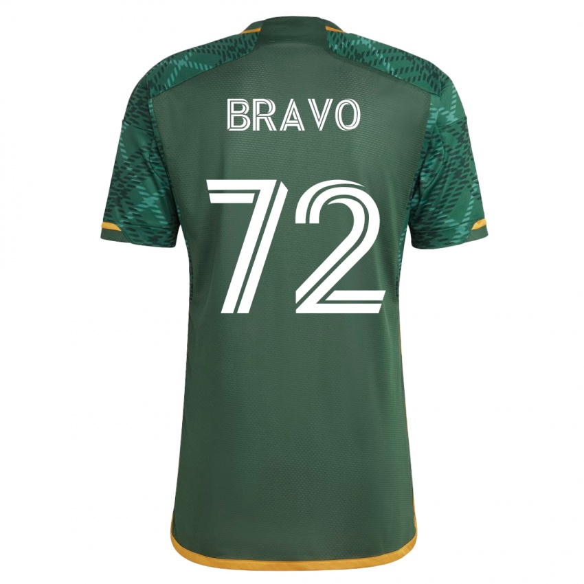 Mujer Camiseta Julian Bravo #72 Verde 1ª Equipación 2023/24 La Camisa México