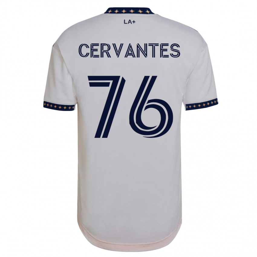 Mujer Camiseta Aaron Cervantes #76 Blanco 1ª Equipación 2023/24 La Camisa México