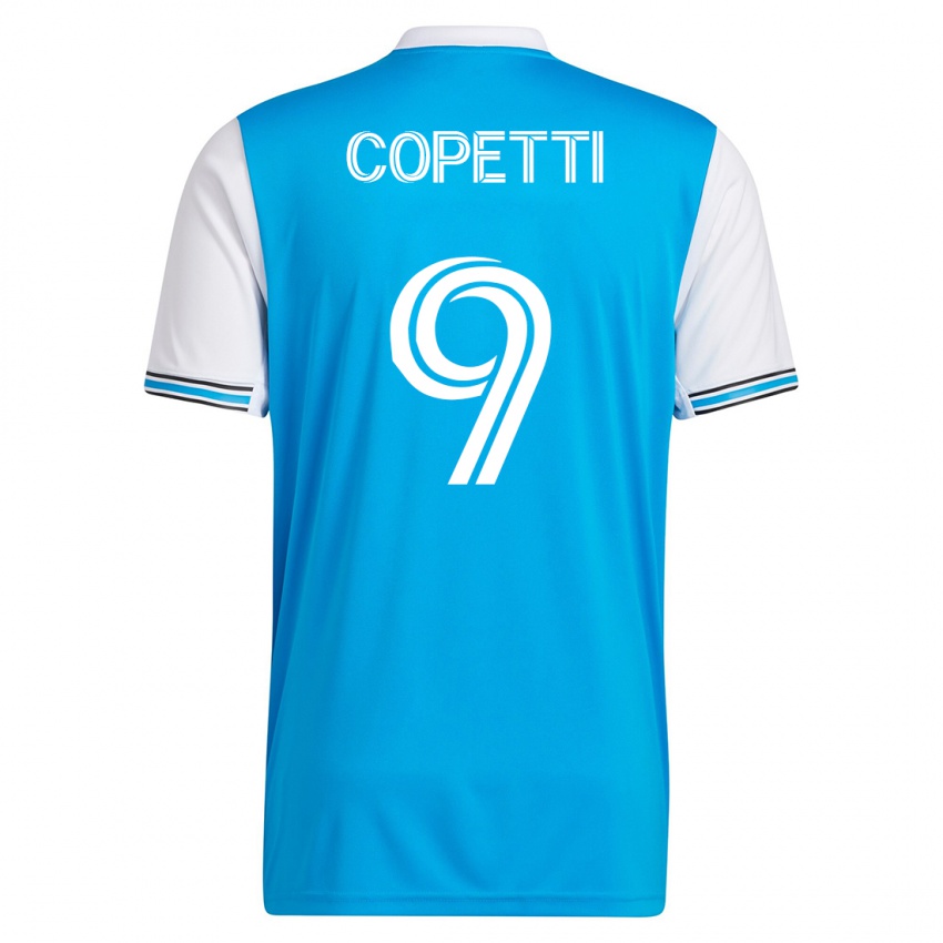 Mujer Camiseta Enzo Copetti #9 Azul 1ª Equipación 2023/24 La Camisa México