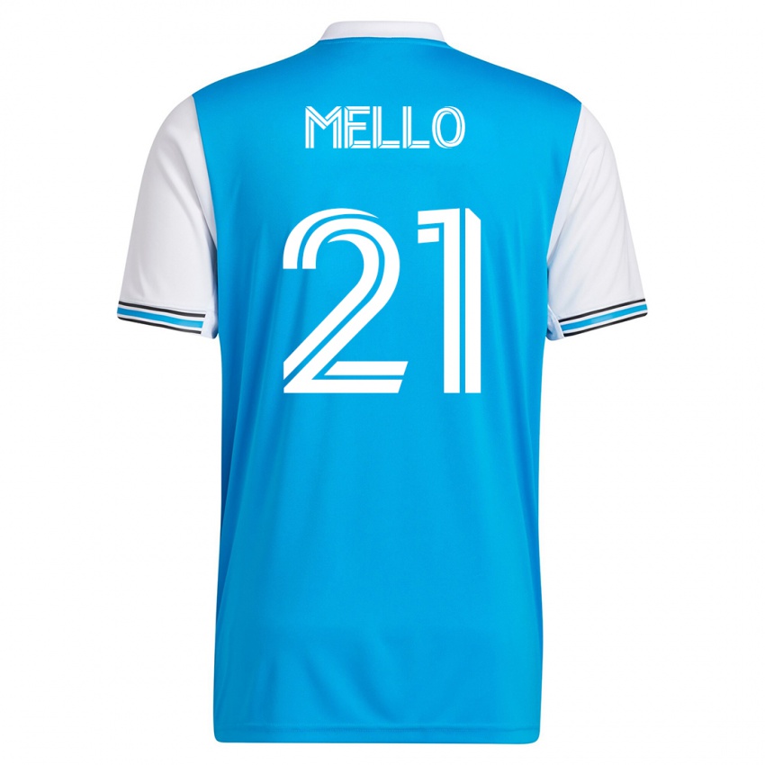 Mujer Camiseta Vinicius Mello #21 Azul 1ª Equipación 2023/24 La Camisa México