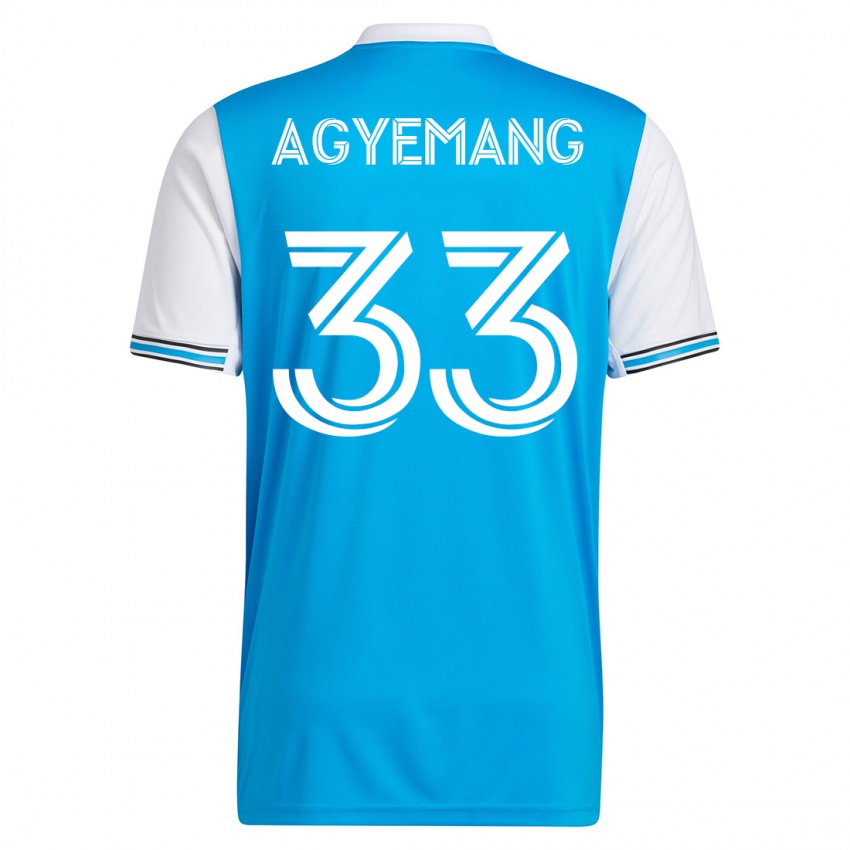 Mujer Camiseta Patrick Agyemang #33 Azul 1ª Equipación 2023/24 La Camisa México