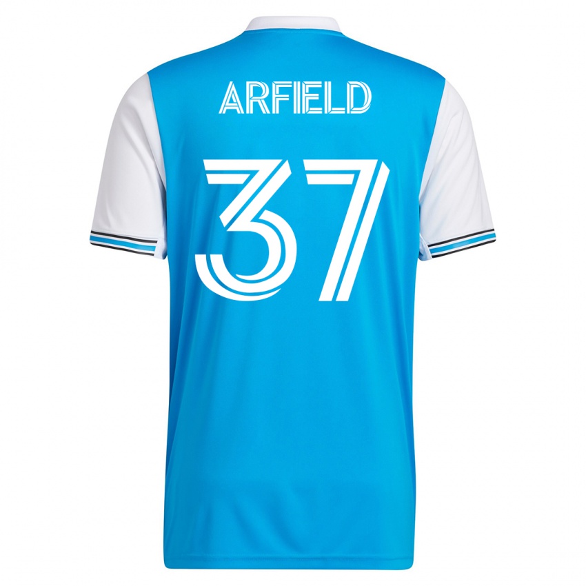 Mujer Camiseta Scott Arfield #37 Azul 1ª Equipación 2023/24 La Camisa México