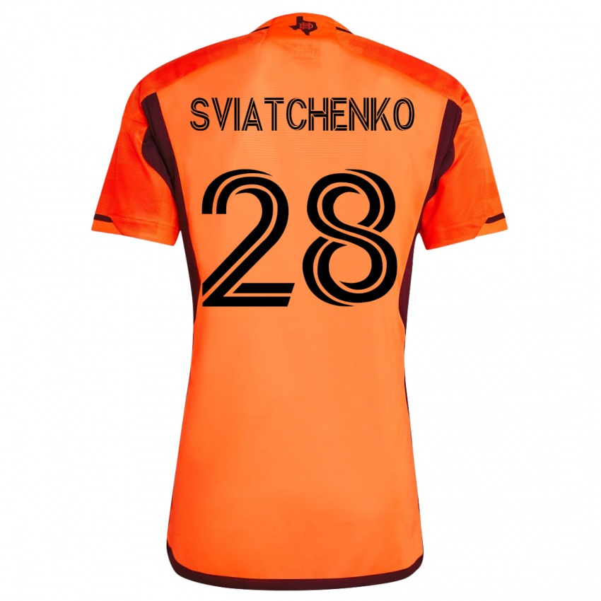 Mujer Camiseta Erik Sviatchenko #28 Naranja 1ª Equipación 2023/24 La Camisa México