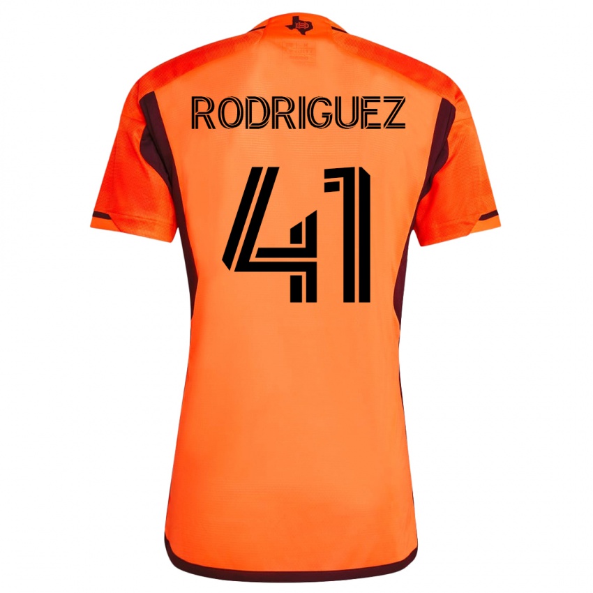 Mujer Camiseta Sebastian Rodriguez #41 Naranja 1ª Equipación 2023/24 La Camisa México