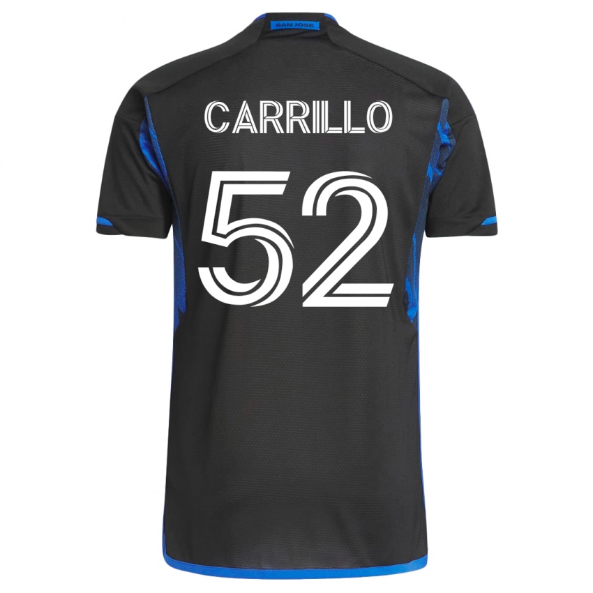 Mujer Camiseta Israel Carrillo #52 Azul Negro 1ª Equipación 2023/24 La Camisa México