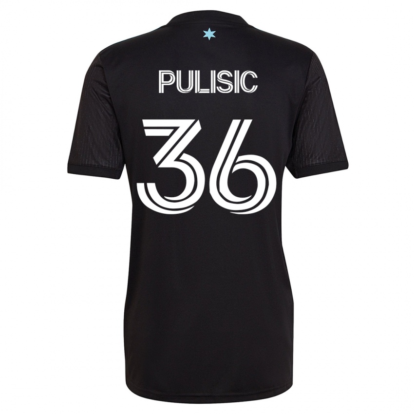 Mujer Camiseta Will Pulisic #36 Negro 1ª Equipación 2023/24 La Camisa México