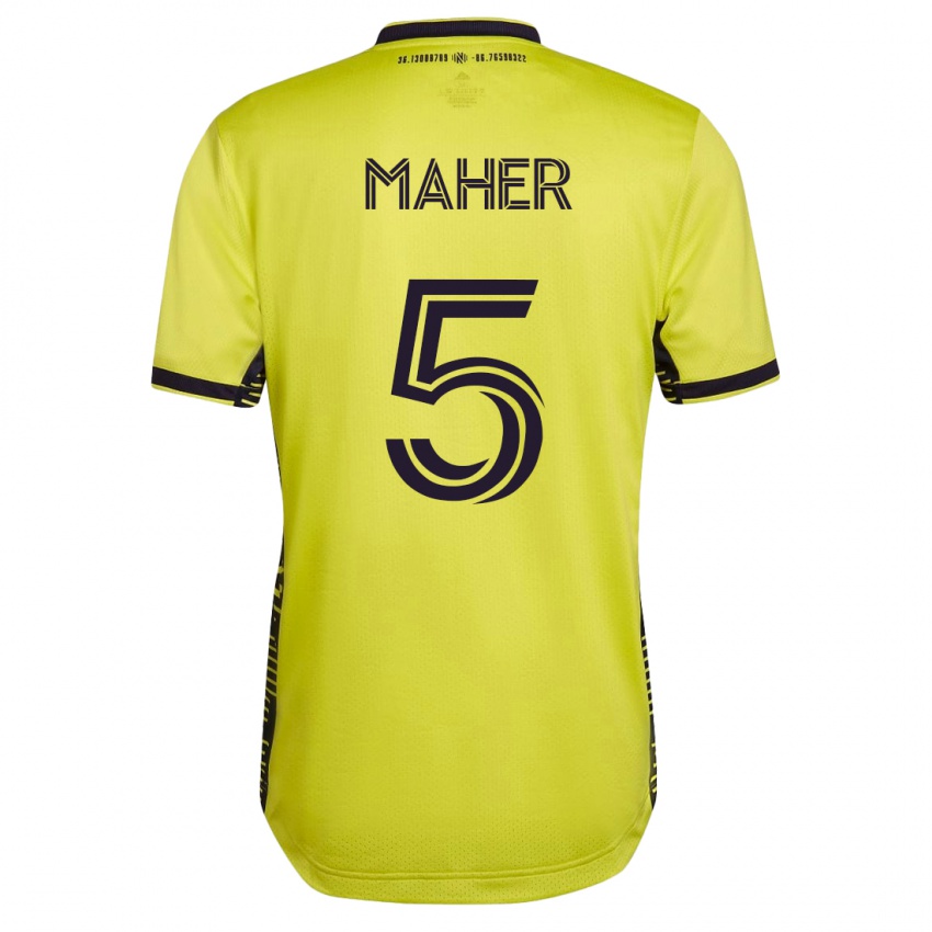 Mujer Camiseta Jack Maher #5 Amarillo 1ª Equipación 2023/24 La Camisa México