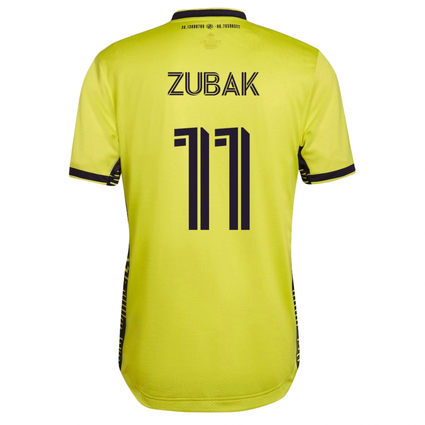 Mujer Camiseta Ethan Zubak #11 Amarillo 1ª Equipación 2023/24 La Camisa México