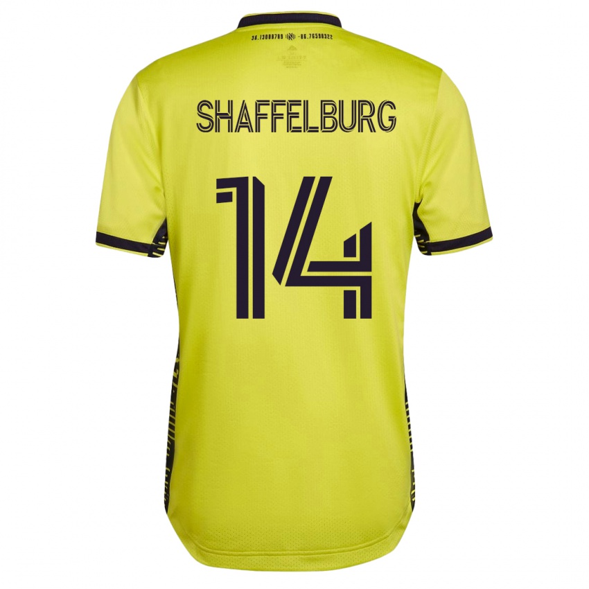 Mujer Camiseta Jacob Shaffelburg #14 Amarillo 1ª Equipación 2023/24 La Camisa México