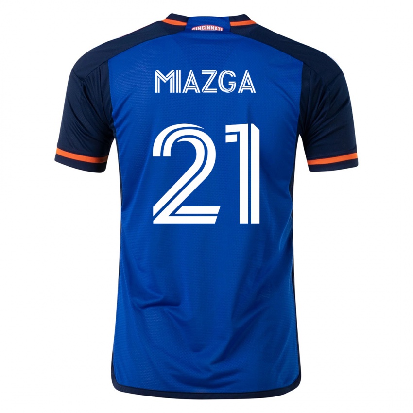 Mujer Camiseta Matt Miazga #21 Azul 1ª Equipación 2023/24 La Camisa México