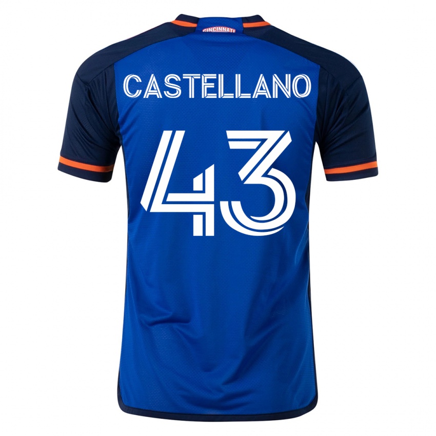 Mujer Camiseta Jesús Castellano #43 Azul 1ª Equipación 2023/24 La Camisa México