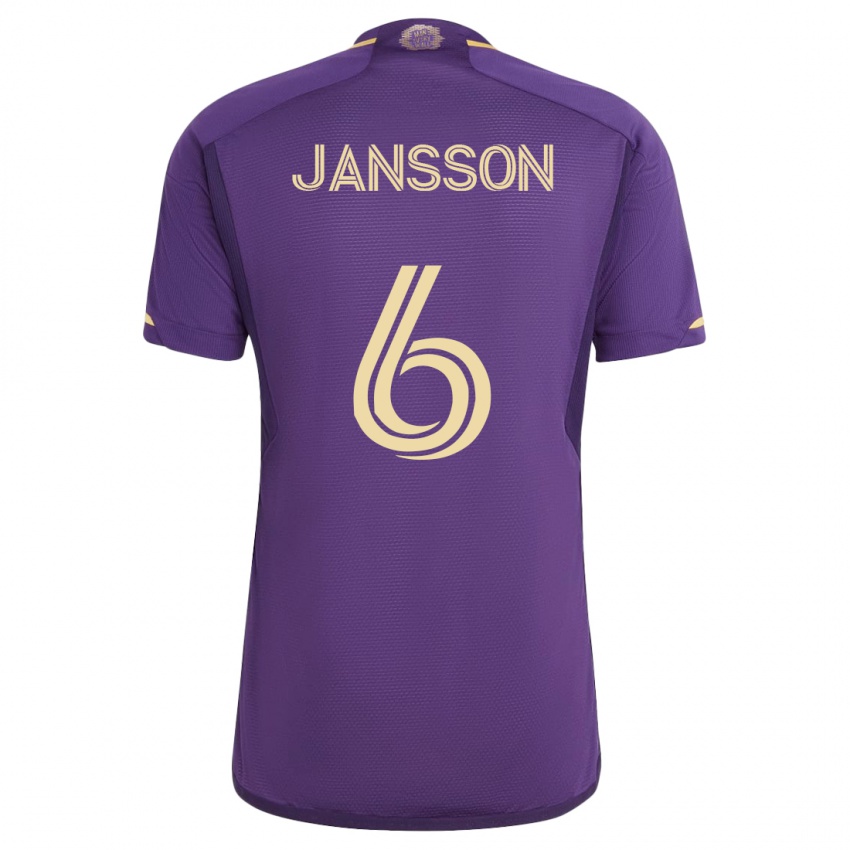 Mujer Camiseta Robin Jansson #6 Violeta 1ª Equipación 2023/24 La Camisa México