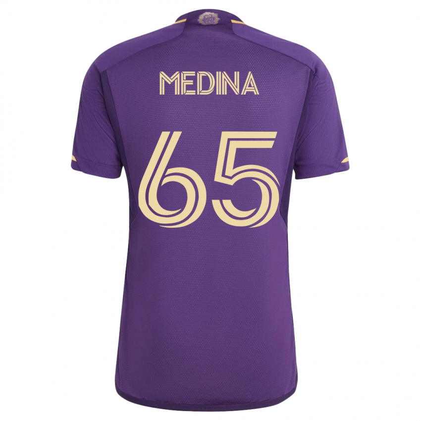 Mujer Camiseta Cristian Medina #65 Violeta 1ª Equipación 2023/24 La Camisa México