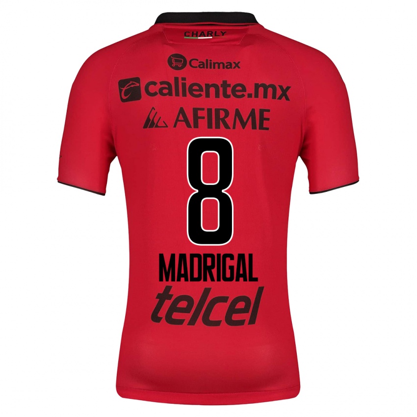 Mujer Camiseta Fernando Madrigal #8 Rojo 1ª Equipación 2023/24 La Camisa México