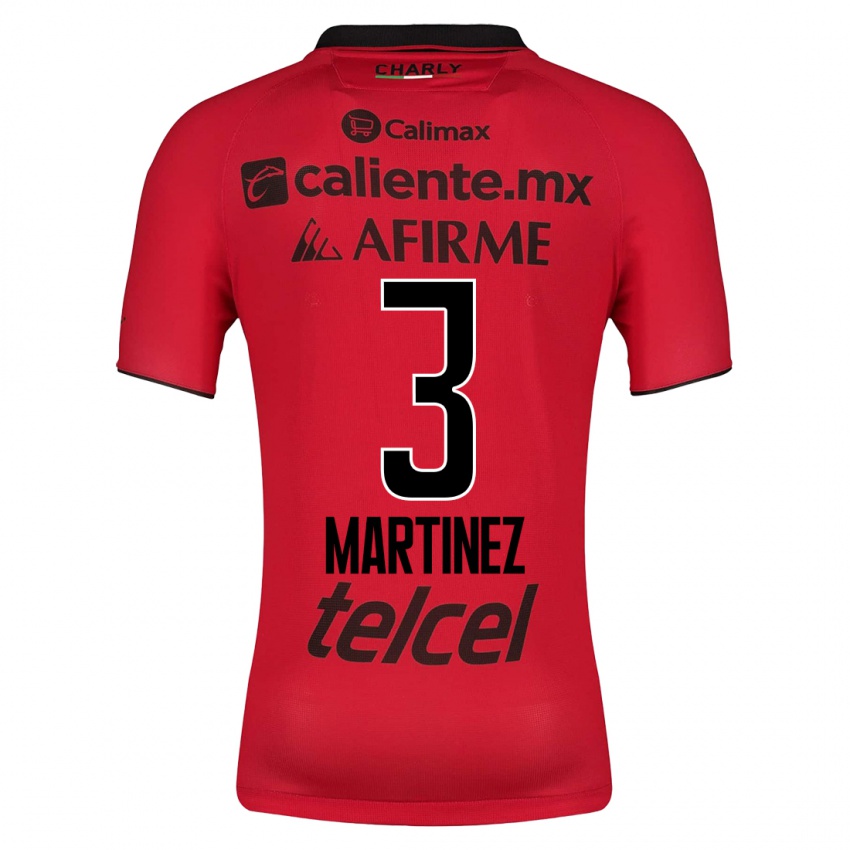 Mujer Camiseta Nathaly Martinez #3 Rojo 1ª Equipación 2023/24 La Camisa México