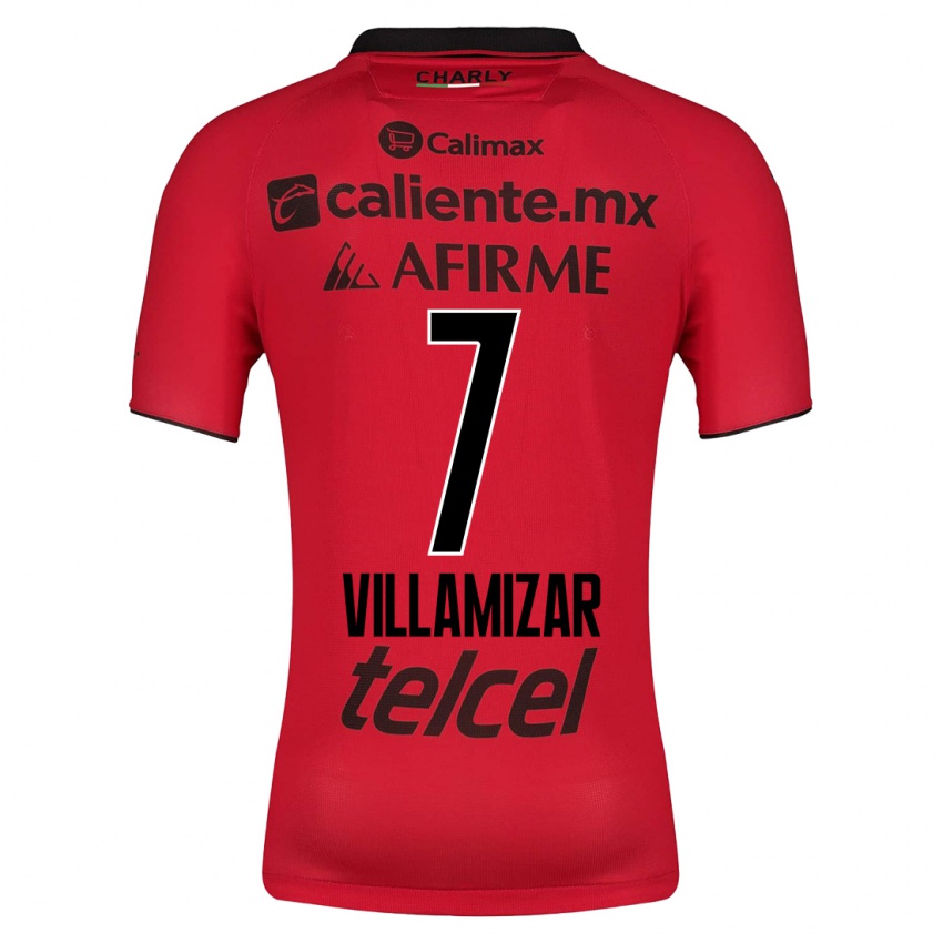 Mujer Camiseta Paola Villamizar #7 Rojo 1ª Equipación 2023/24 La Camisa México