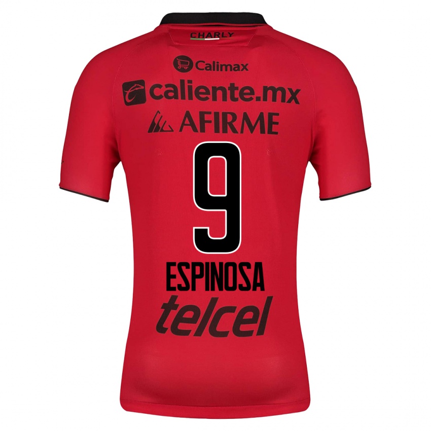 Mujer Camiseta Daniela Espinosa #9 Rojo 1ª Equipación 2023/24 La Camisa México