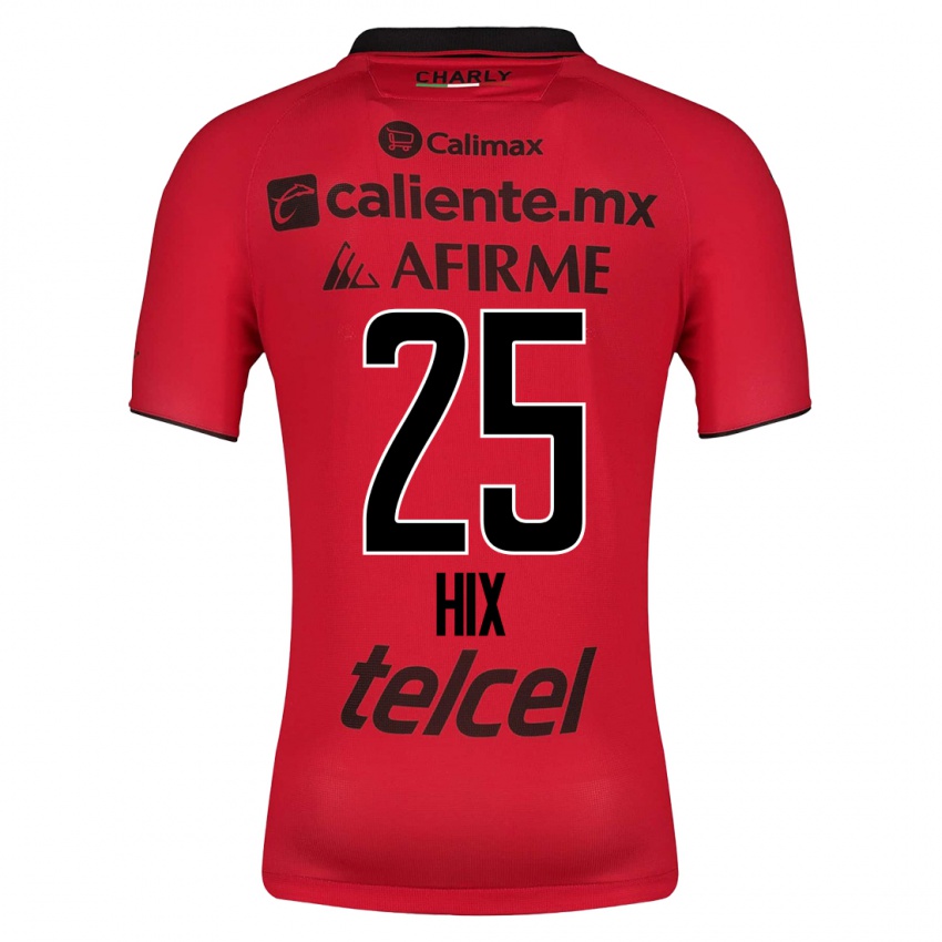 Mujer Camiseta Angelina Hix #25 Rojo 1ª Equipación 2023/24 La Camisa México