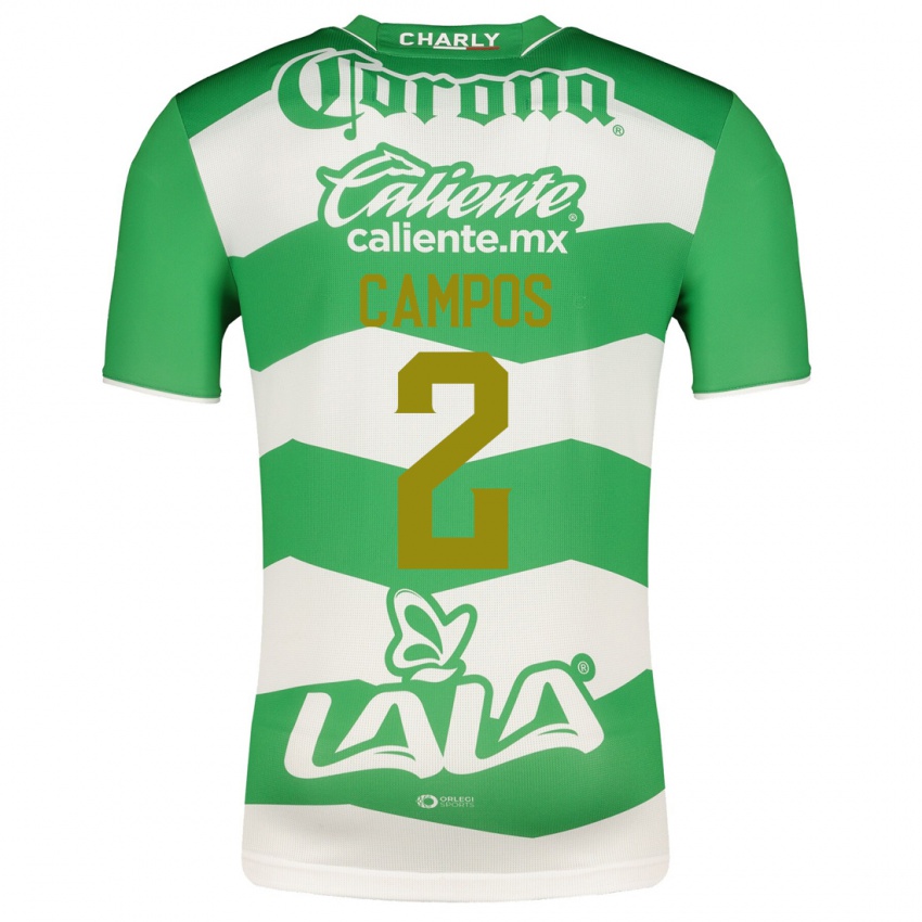 Mujer Camiseta Omar Campos #2 Verde 1ª Equipación 2023/24 La Camisa México
