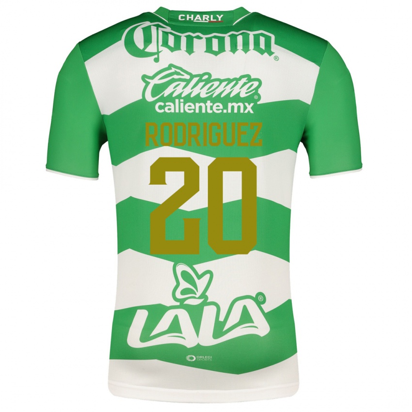 Mujer Camiseta Hugo Rodriguez #20 Verde 1ª Equipación 2023/24 La Camisa México