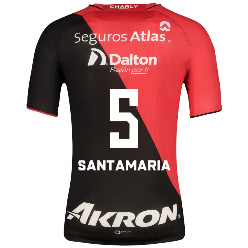 Mujer Camiseta Anderson Santamaría #5 Negro 1ª Equipación 2023/24 La Camisa México