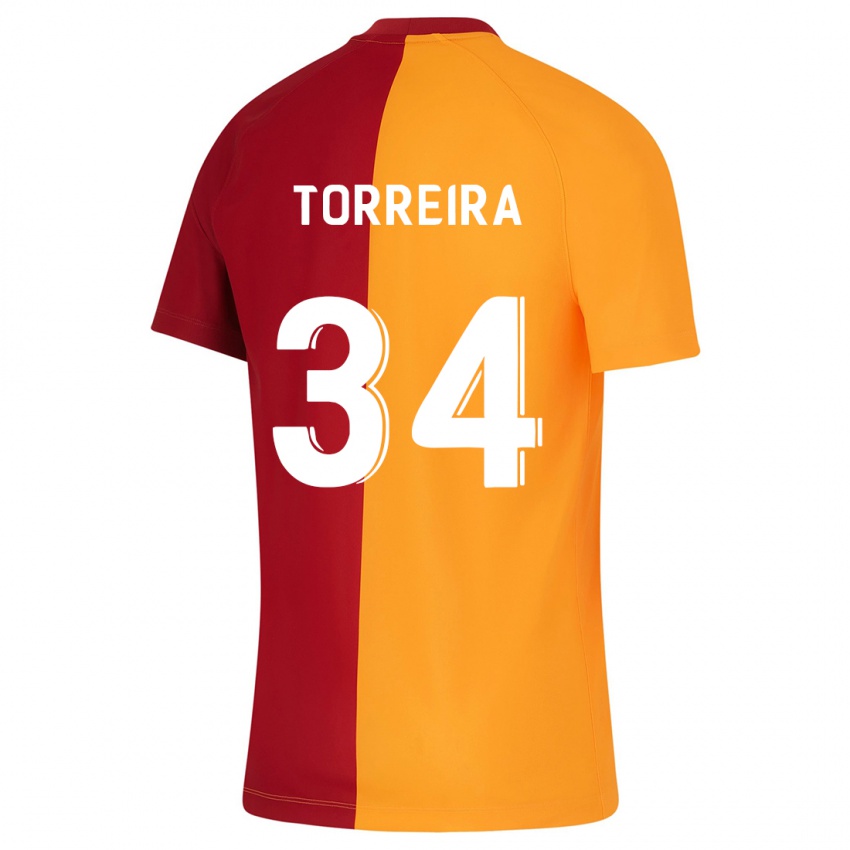 Mujer Camiseta Lucas Torreira #34 Naranja 1ª Equipación 2023/24 La Camisa México