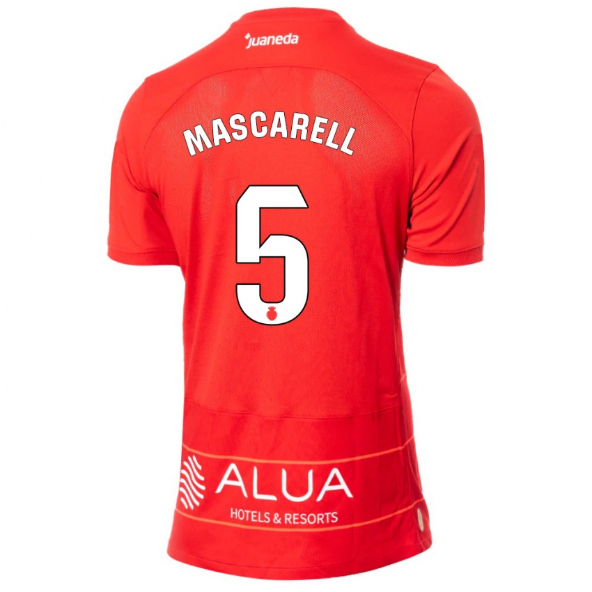 Mujer Camiseta Omar Mascarell #5 Rojo 1ª Equipación 2023/24 La Camisa México