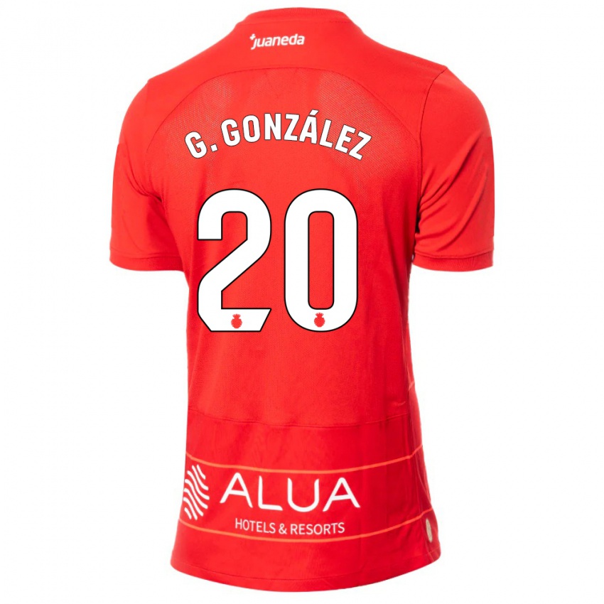 Mujer Camiseta Giovanni González #20 Rojo 1ª Equipación 2023/24 La Camisa México