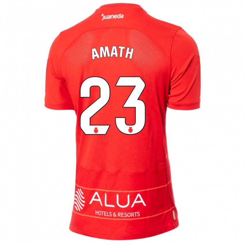 Mujer Camiseta Amath Ndiaye #23 Rojo 1ª Equipación 2023/24 La Camisa México