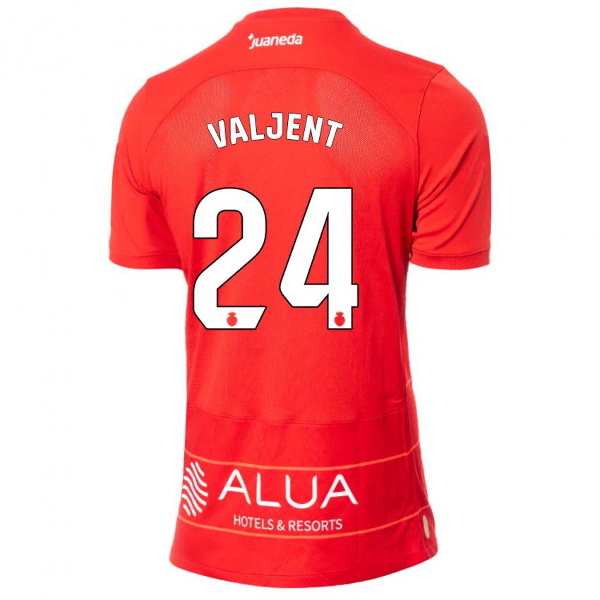 Mujer Camiseta Martin Valjent #24 Rojo 1ª Equipación 2023/24 La Camisa México