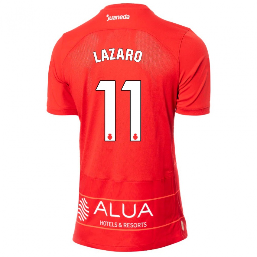 Mujer Camiseta Victor Lázaro #11 Rojo 1ª Equipación 2023/24 La Camisa México