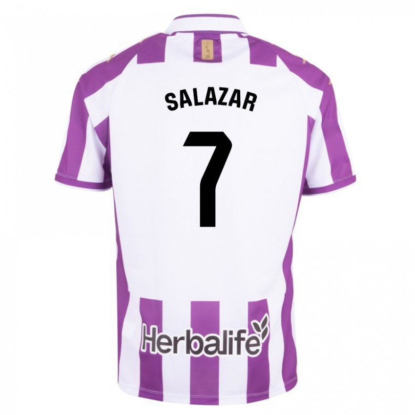 Mujer Camiseta Israel Salazar #7 Morado 1ª Equipación 2023/24 La Camisa México