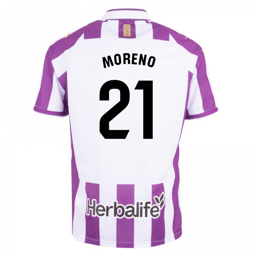 Mujer Camiseta Xavi Moreno #21 Morado 1ª Equipación 2023/24 La Camisa México