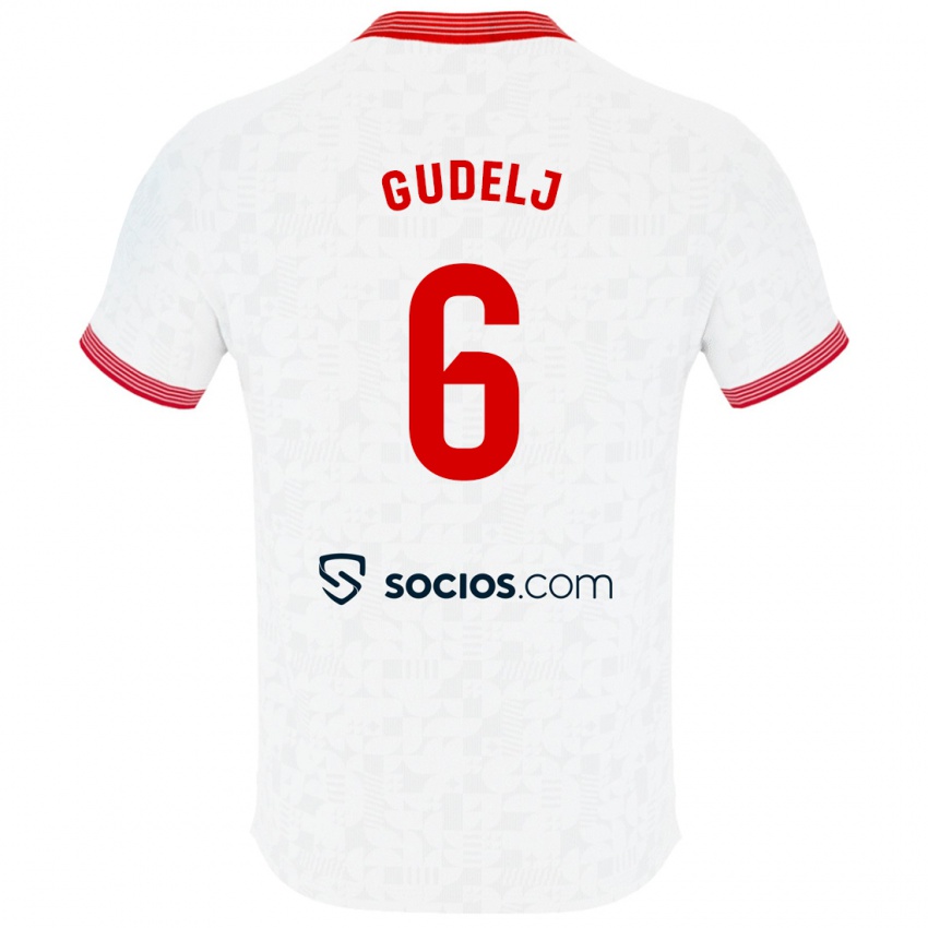 Mujer Camiseta Nemanja Gudelj #6 Blanco 1ª Equipación 2023/24 La Camisa México