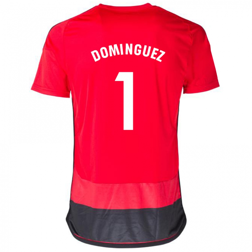 Mujer Camiseta Iago Domínguez #1 Negro Rojo 1ª Equipación 2023/24 La Camisa México