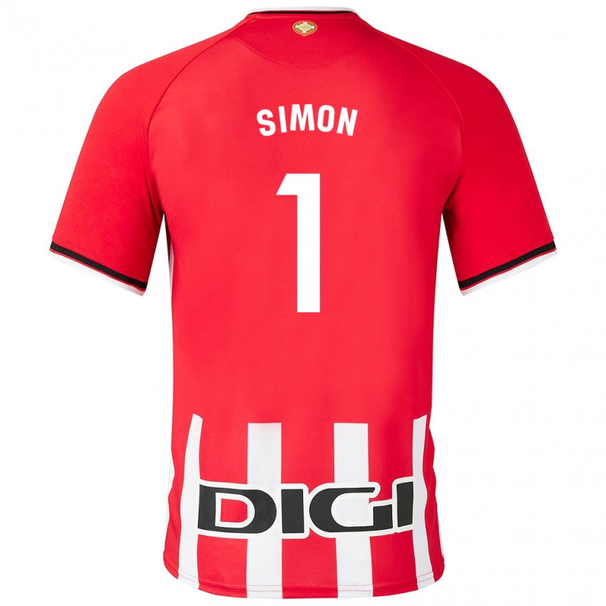 Mujer Camiseta Unai Simon #1 Rojo 1ª Equipación 2023/24 La Camisa México