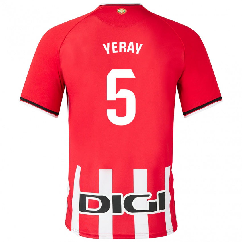 Mujer Camiseta Yeray Alvarez #5 Rojo 1ª Equipación 2023/24 La Camisa México