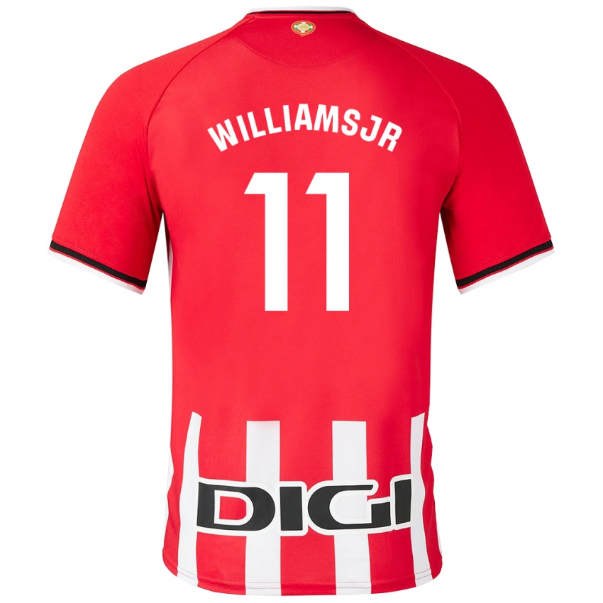 Mujer Camiseta Nico Williams #11 Rojo 1ª Equipación 2023/24 La Camisa México